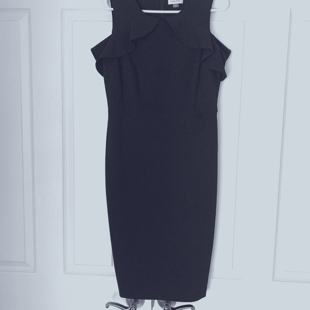 CALVIN KLEIN LBD Sheath Dress with Sass and Attitude Sz 8